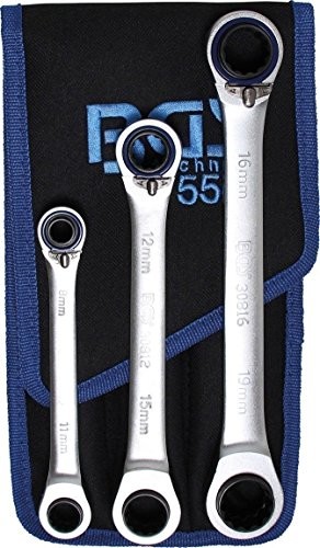 BGS 4 in 1 klucz oczkowy z grzechotką komplet, 3-częściowy, 1 sztuki, 1556