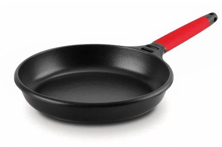 Fundix Castey fundix patelnia do pieczenia z odlewu aluminiowego powłoką zapobiegającą przywieraniu 16 cm ze zdejmowanym Czerwony uchwyt F2-I16