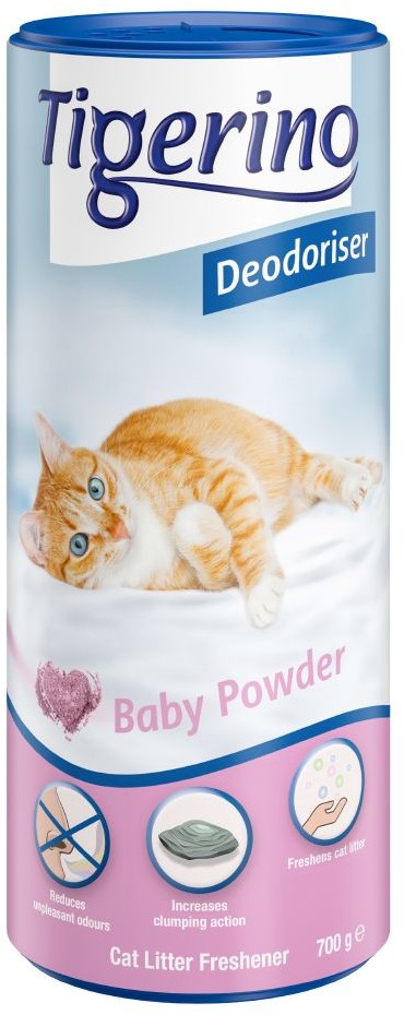 Tigerino odświeżacz do kuwet - Puder dla dzieci, 2 x 700 g
