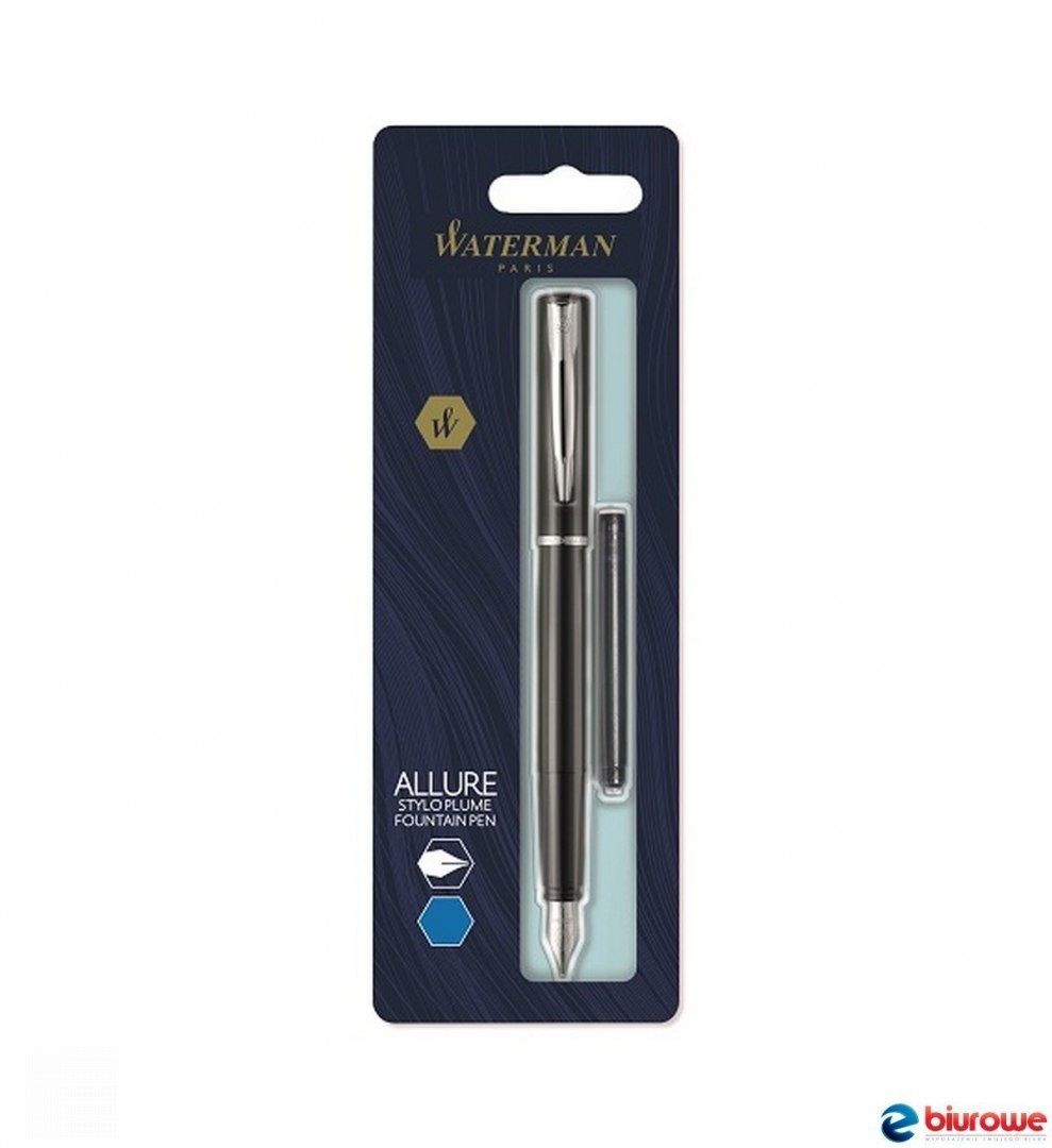 Waterman Pióro wieczne F) ALLURE CZARNY 2029061 blister 2029061;2029061