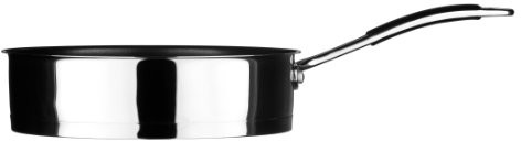 Premier Housewares Premier housewares Tenzo patelnia ze stali nierdzewnej polerowanej na wysoki połysk z uchwytem Soft Grip 6 cm wysokość, średnica 24 cm 0408114