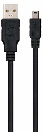 Ewent EW-100110-020-N-P - kabel USB (1,8 m, USB A, Mini-USB B, 2.0, czarny) EW-100110-020-N-P