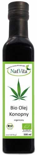 NatVita Bio olej konopny zimnotłoczony organiczny 250ml