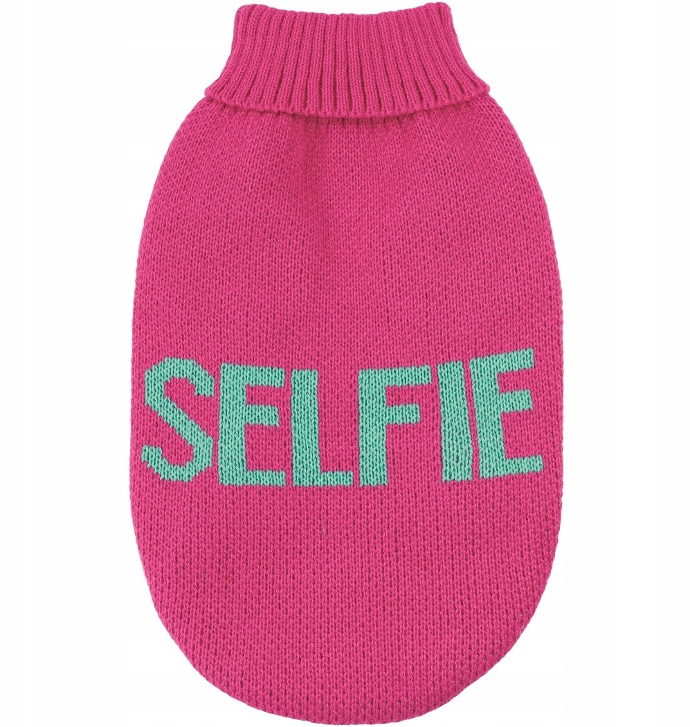 Record Selfie Fuchsia sweterek z golfikiem 45cm