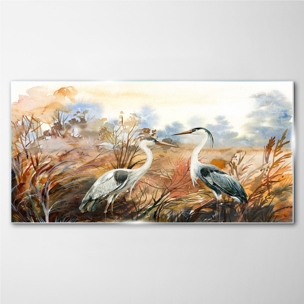 PL Coloray Obraz Szklany Abstrakcja Zwierzę Ptaki 100x50cm