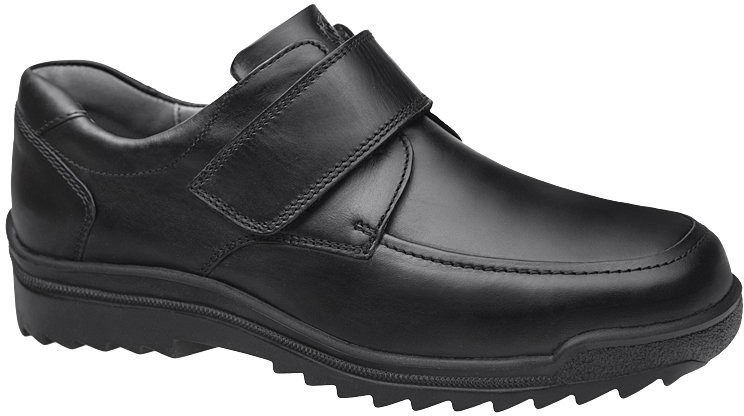 WALDLAUFER Półbuty WALDLAUFER 613300 174 001-Schwarz K Kai Czarne XXL na rzepy 21002