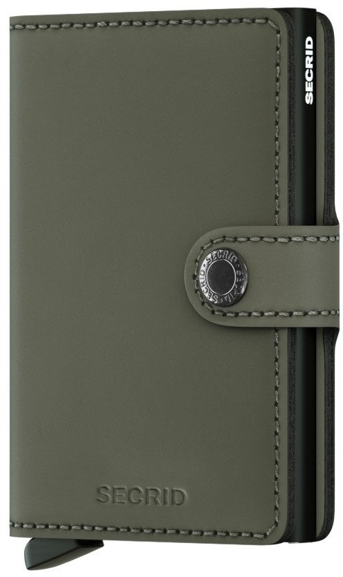 Secrid Nieduży portfel Miniwallet Secrid - matte green/black MM-Green/Black