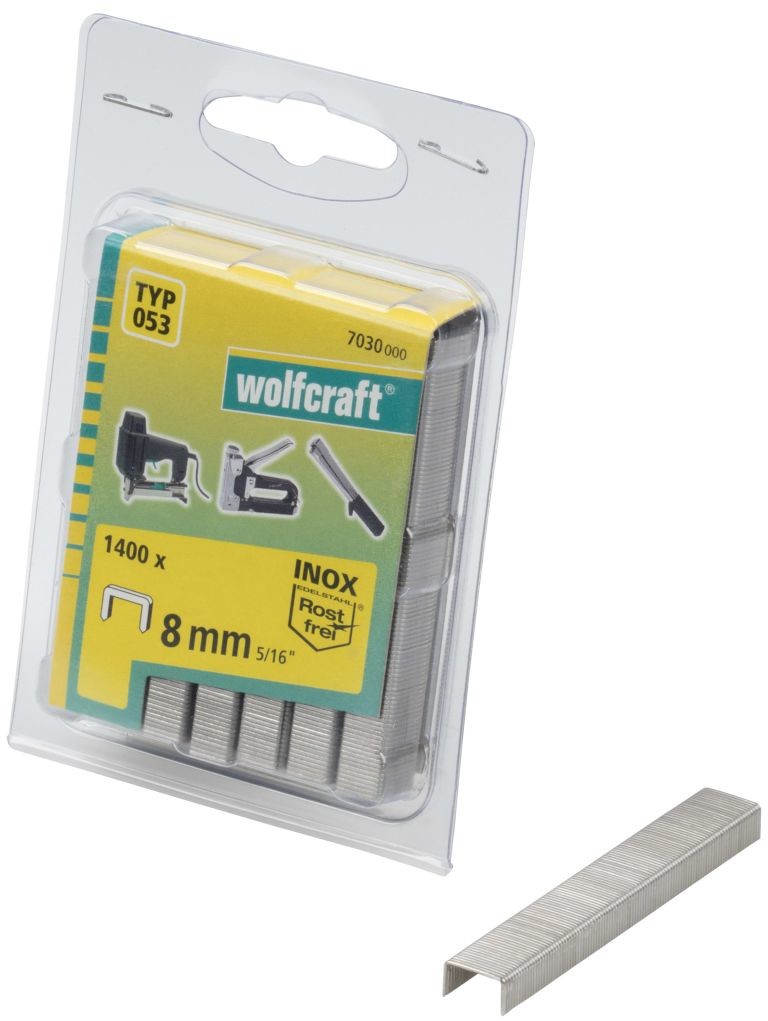 wolfcraft GmbH wolfcraft Zszywki szerokie Type 053, 1400 szt., 8 mm, 7030000