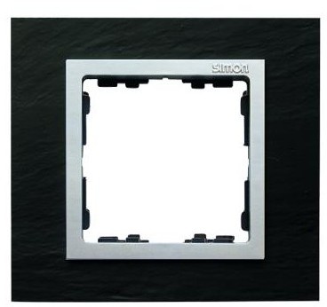 Kontakt Simon Kontakt_Simon Ramka 1x łupek / ramka pośrednia aluminum mat 82917-63