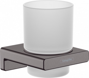 Hansgrohe 41749340 AddStoris Kubek na szczoteczki do zębów czarny chrom szczotkowany