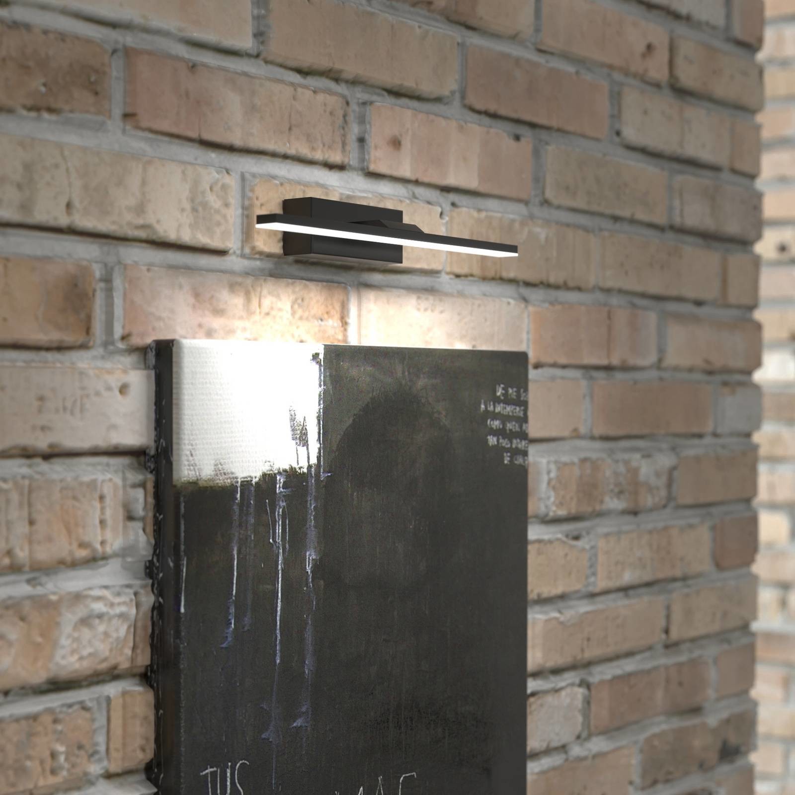 Euluna Kinkiet LED Miroir 40 cm czarny 3 000 K