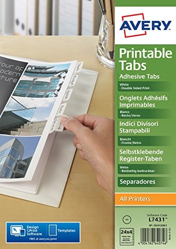 Avery Zweckform Index Tabs, biały 5412061