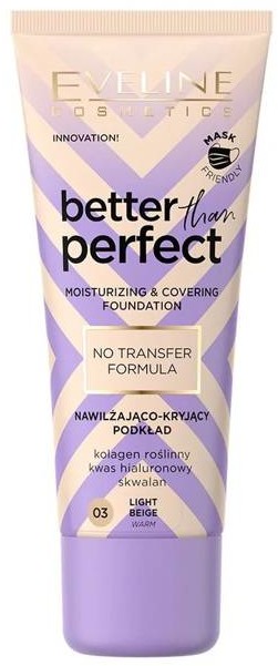 Eveline Cosmetics Cosmetics Better Than Perfect Podkład nawilżająco-kryjący 03 Light Beige 30ml 64711-uniw