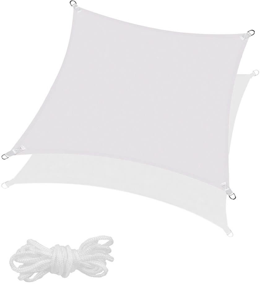 Żagiel przeciwsłoneczny kwadratowy 4x4m popielaty SN1025