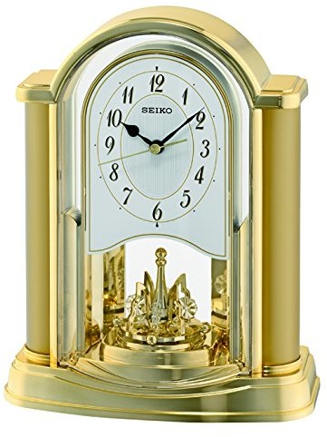 Seiko Zegar stołowy Motion Analog tworzywo sztuczne złota próby qxn228g QXN228G