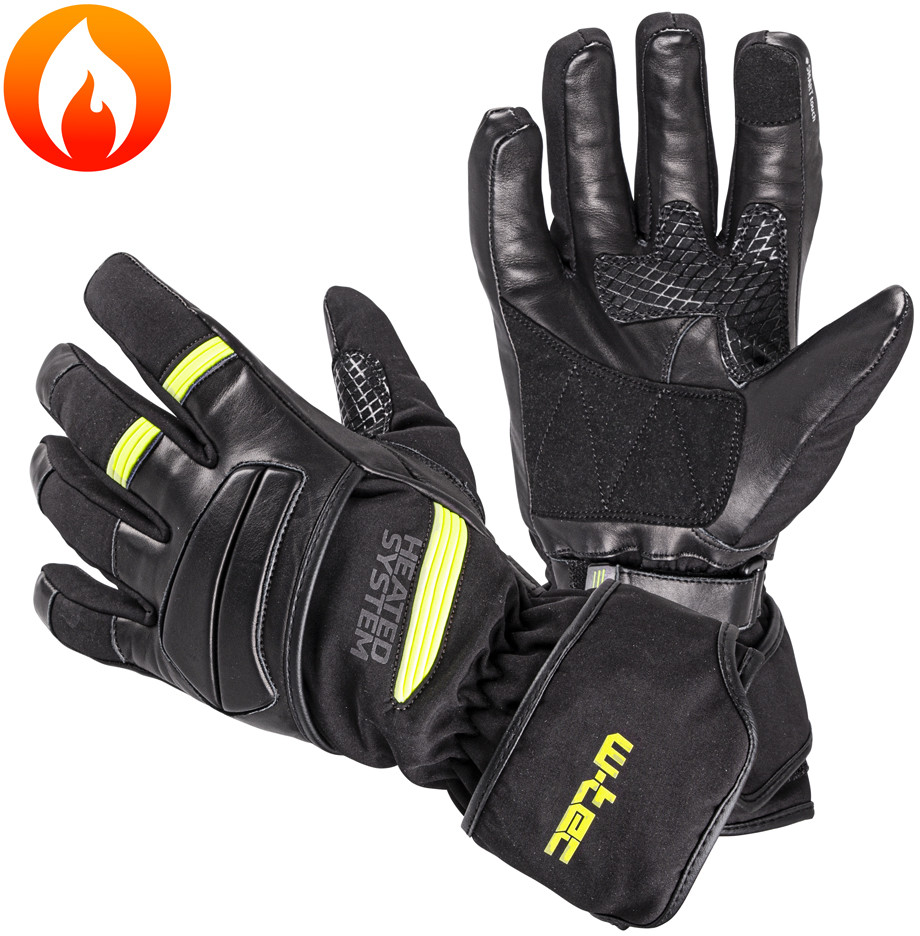 W-TEC Rękawice podgrzewane motocyklowe, narciarskie W-TEC HEATride, Zielony, M 20886-M