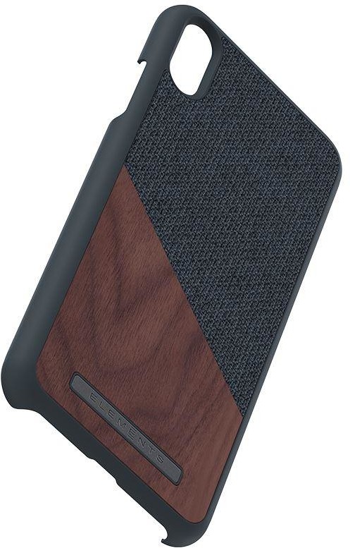 Nordic Elements Nordic Elements Saeson Frejr - Etui iPhone Xs Max z prawdziwym drewnem orzecha włoskiego (Dark Grey) E20318