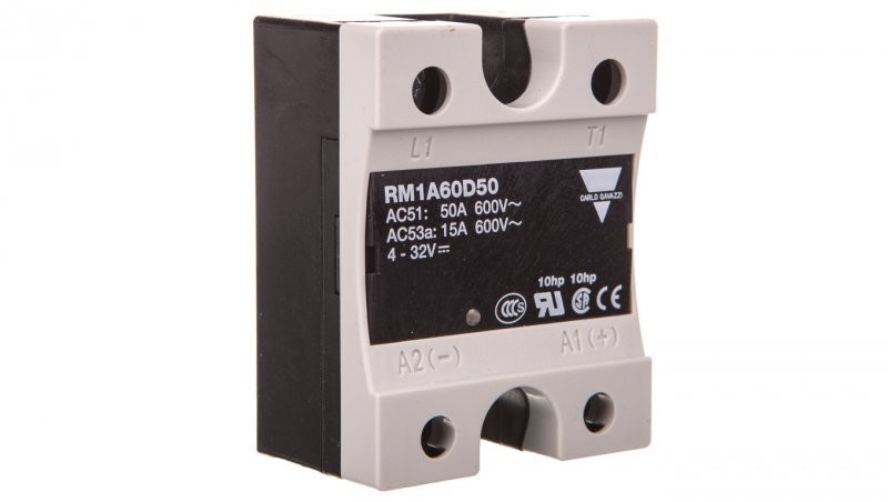 carlo gavazzi Przekaźnik półprzewodnikowy jednofazowy 42-660V AC 50A 4-32V DC RM1A60D50 RM1A60D50