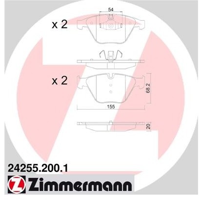 top ZIMMERMANN Klocki hamulcowe - komplet 24255.200.1