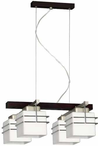 Luminex Lampa wisząca zwis żyrandol Klip 4x60W E27 biały/czarny/beż 0592
