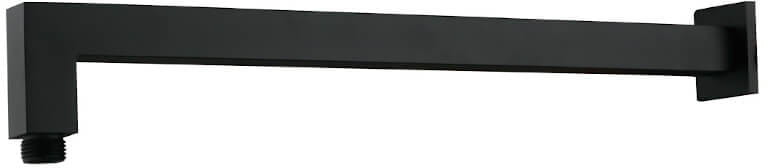 Laveo Wylewka ścienna deszczowni 359mm czarna KVADRATO NWQ 755K
