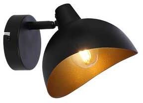 Brilliant Layton HK17331S86 kinkiet lampa ścienna 1x25W E14 czarny/złoty