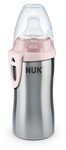 NUK Active Cup, korpus butelki z wysokiej jakości stali szlachetnej, 1 sztuka, zawartość 215 ml  Rosa