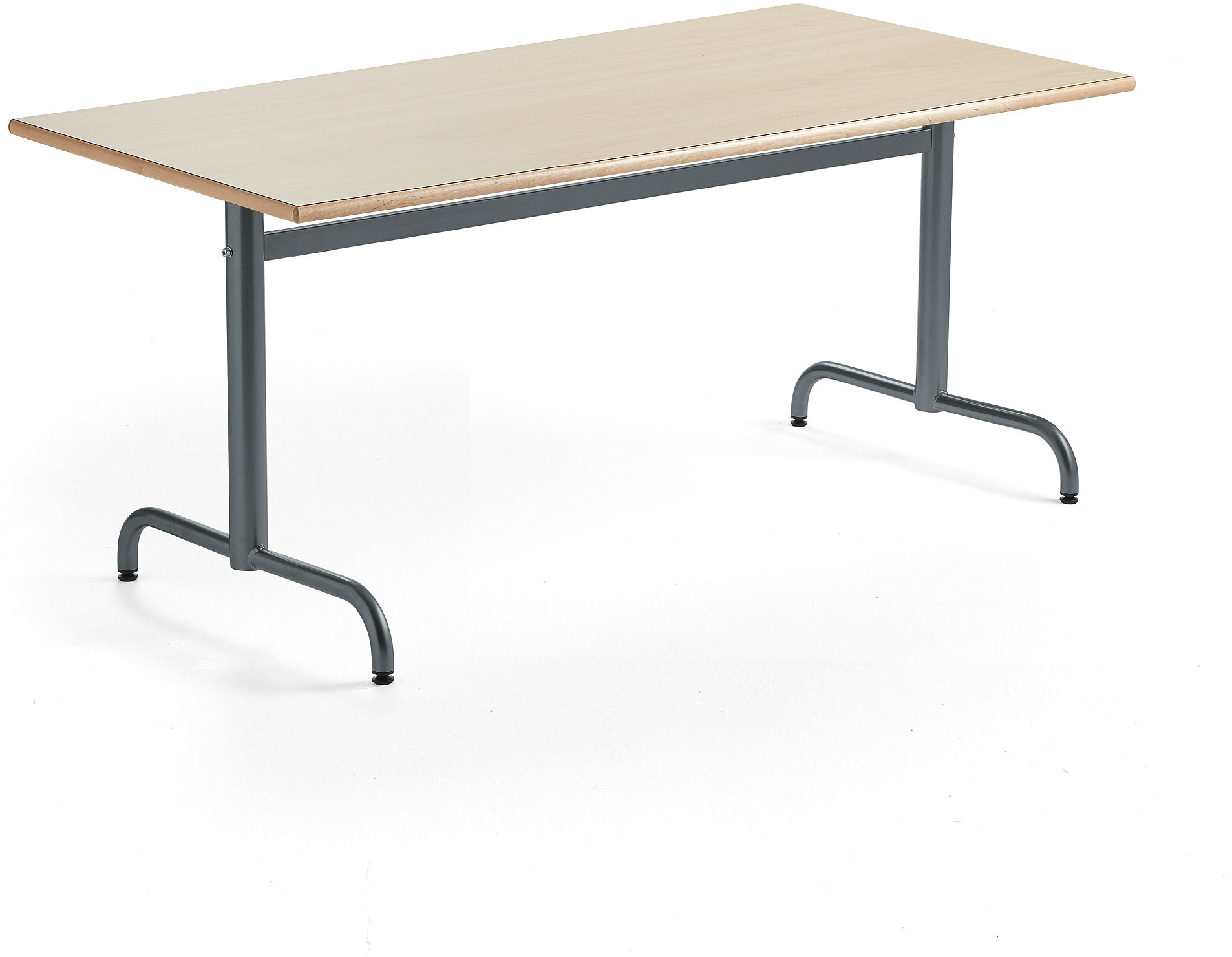 AJ Produkty Stół PLURAL, 1600x800x720 mm, HPL, brzoza, antracyt