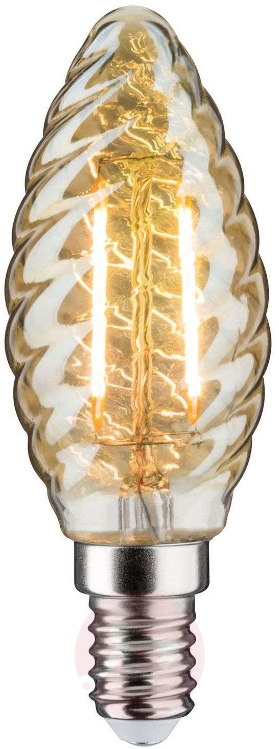 Paulmann Żarówka świeca LED E14 2,6W 2 500 K złota skręcona