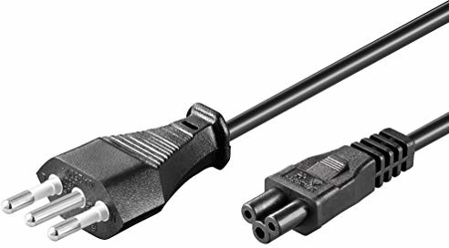 Manhattan ICOC 09-nc kabel sieciowy C5 F A wtyczka włoska 1,8 Mt czarny ICOC 09-NC