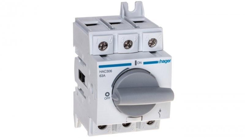 Hager Rozłącznik izolacyjny 3P 63A HAC306 HAC306
