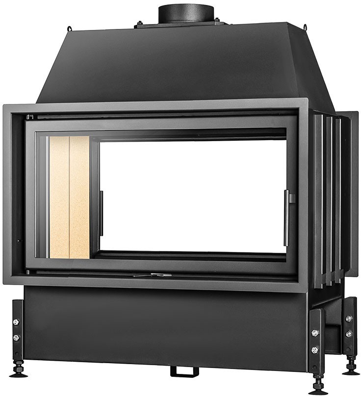 Kobok Horizontal O 900 prosta szyba SM czerniona vis-vis 12kW K/HORIZONTAL/O/900/SM