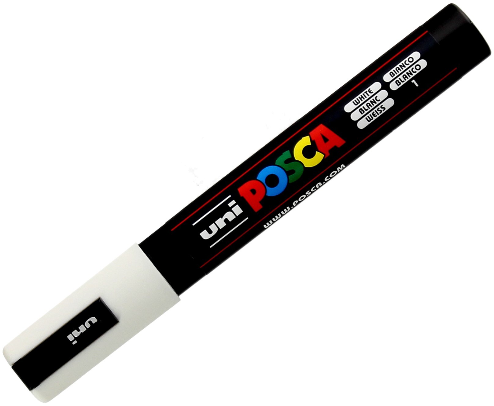 Uni Marker plakatowy 1.8-2.5mm biały okrągły Posca PC5M
