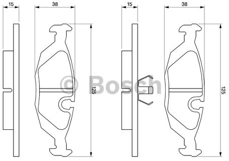 Bosch Zestaw klocków hamulcowych, hamulce tarczowe 0 986 460 996