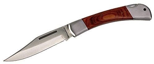 Schwarzwolf nóż outdoorowy, scyzoryk, drewniany uchwyt, ostrze 12,5 cm, nóż myśliwski, nóż składany, nóż outdoorowy, drewniany uchwyt, stylowy nóż myśliwski (duży)