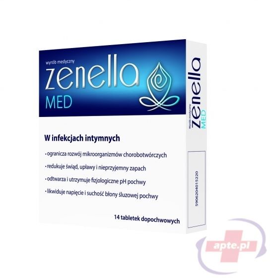 Natur Produkt Zdrovit Zenella Med x14 tabletek dopochwowych