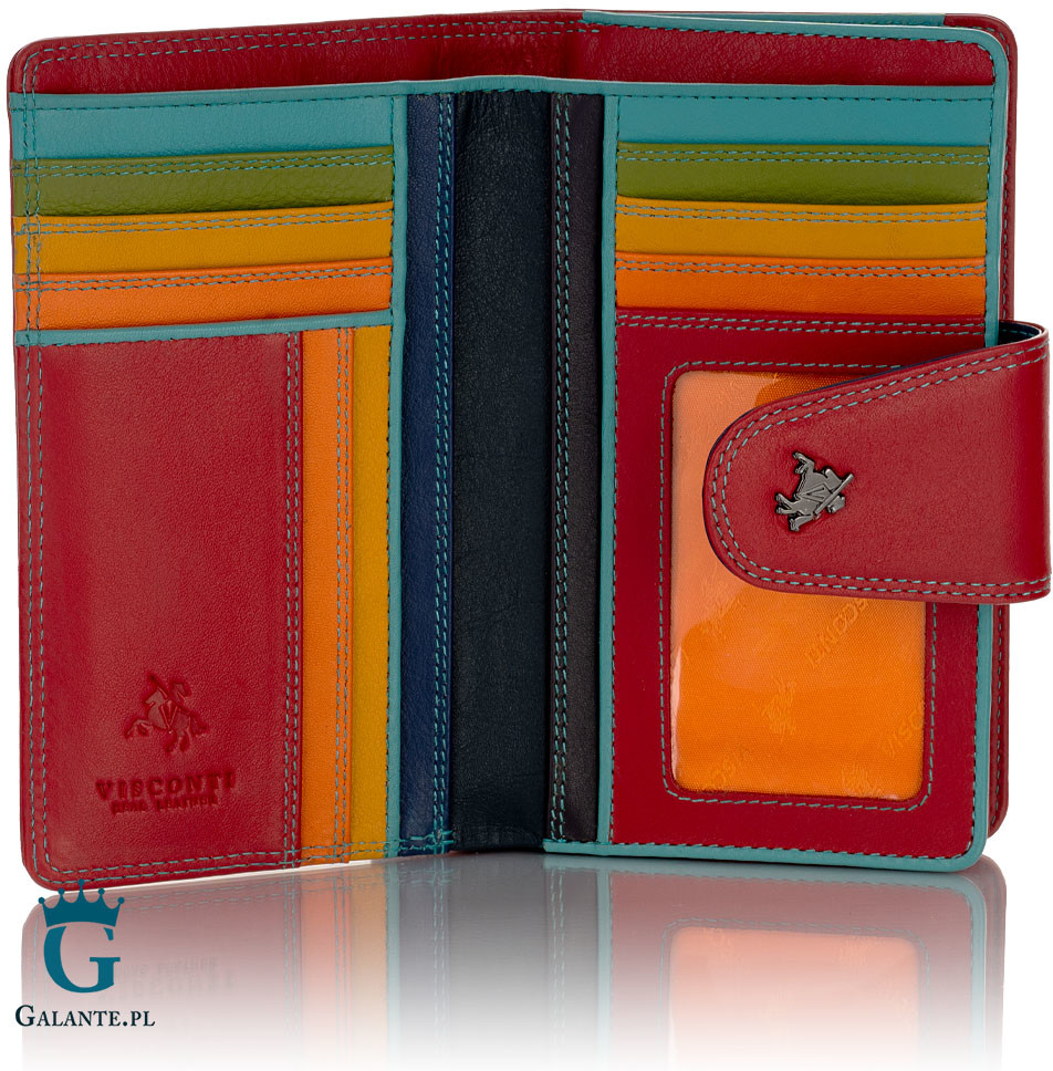 Visconti Kolorowy portfel damski SP-30 z RFID