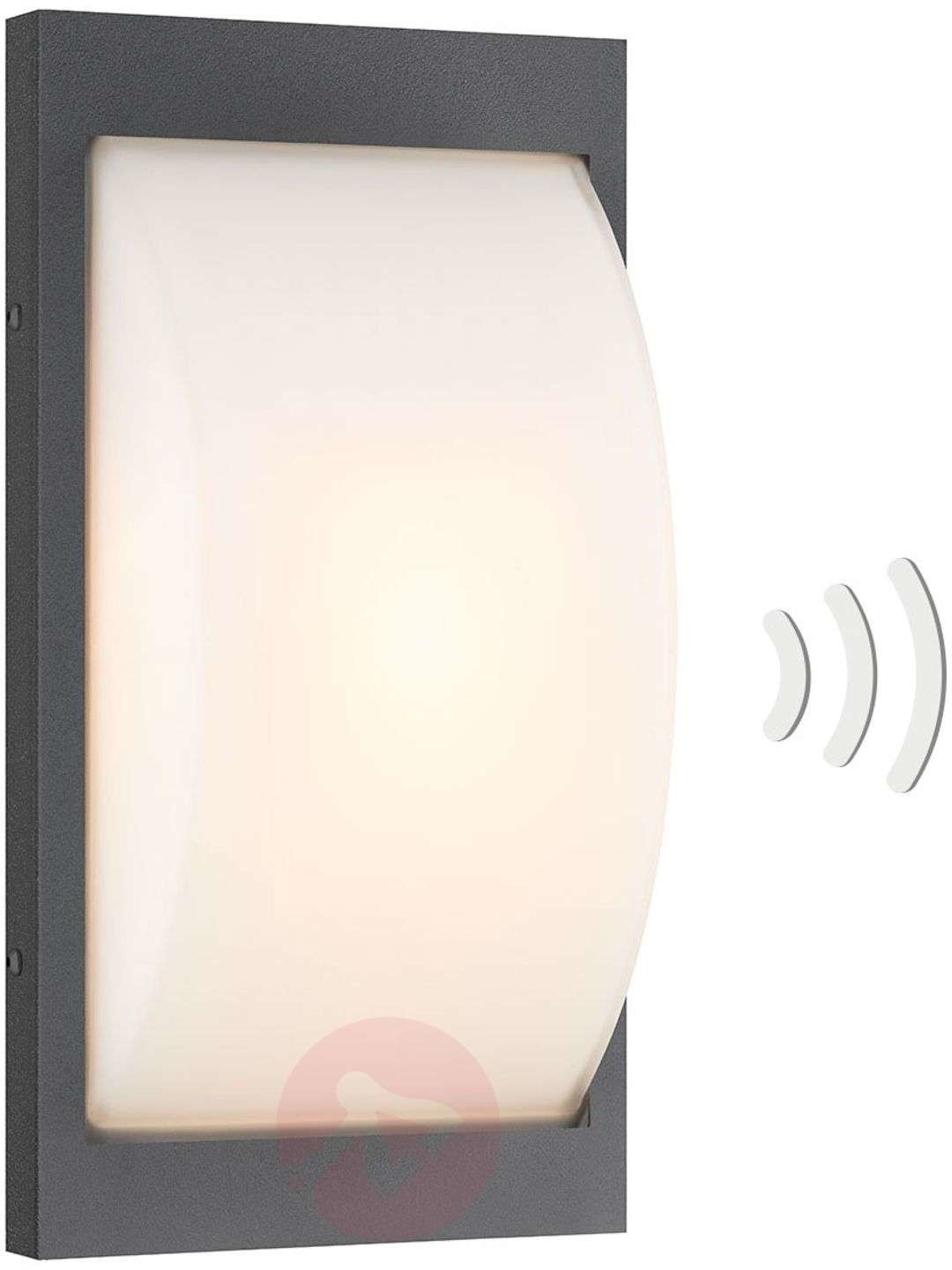 LCD Kinkiet zewnętrzny z czujnikiem 069SEN E27 grafit