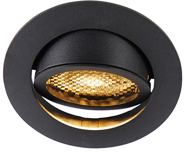 QAZQA Inteligentna wpuszczana czarna plamka z regulacją WiFi GU10 - Ude Honey 104717