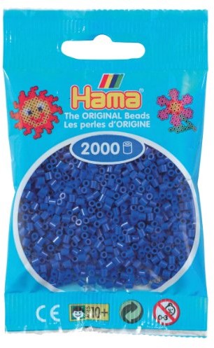 Hama perły 501-08 - mini perły, 2000 sztuk niebieskie 501-08