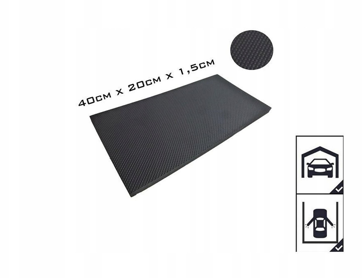 Odbojnik Odbój Osłona Do Garażu 40x20cm czarny