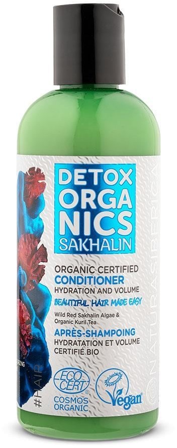 Natura Siberica Naturalna odżywka do włosów o działaniu nawilżającym i zwiększającym objętość z dzikimi algami i herbatą kurylską Detox Organics 260 ml