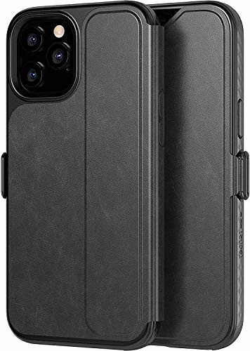TECH21 EvoWallet do Apple iPhone 12 Pro Max 5G - higienicznie czyste antybakteryjne zwalczające zarazki przeciwbakteryjne etui na telefon z ochroną przed upadkiem 3,6 metra, czarny T21-8403