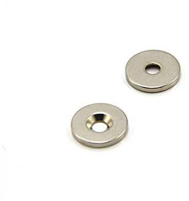 first4magnetsTM first4magnets f338 N-2 umywalka magnesów neodymowych  2,6 kg pociągnąć, północy, 2 sztuki, metalowe, srebrne, o średnicy 15 MM X 2 MM X grubość 4,2 MM, 25 x 10 x 3 cm F338N-2