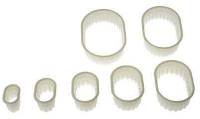 Unbekannt Wonder Cakes by Silikomart 72.307.87.0069 zestaw do wycinania na ciastka Puszka na cukier/wystrój/pasta do czekolady forma owalny Nylon biała 3,5 x 11,5 x 11,5 cm 72.307.87.0069