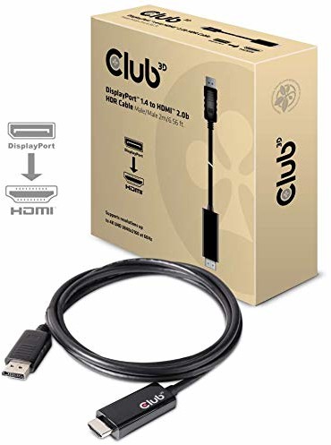 Club 3D DisplayPort 1.4 kabel na HDMI 2.0b HDR 4K60Hz aktywny adapter 2 metry, CAC-1082