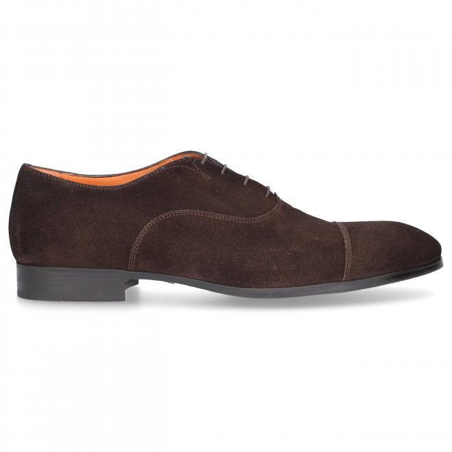 Santoni Buty biznesowe Derby 11011 zamsz