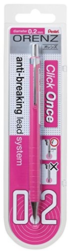 Pentel orenz ołówek mechaniczny, 100% odporne na pękanie, na gorąco, różowy 0.2mm XPP502-PX