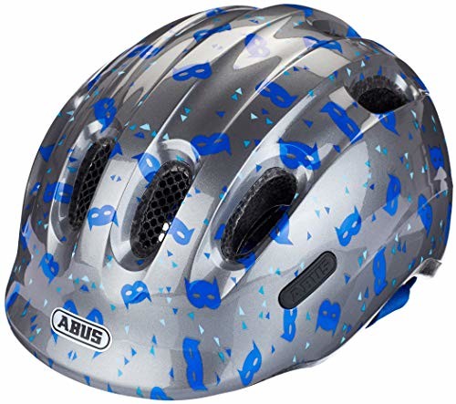 Abus Unisex młodzieżowy SMILEY 2.1 kask rowerowy, niebieska maska, S