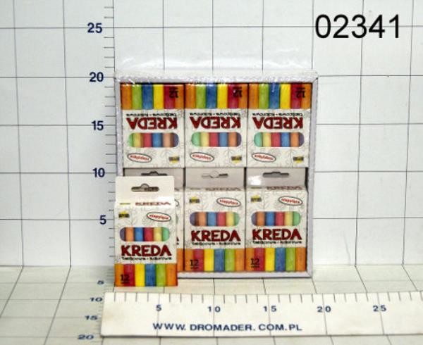 Dromader Kreda tablicowa kolorowa 12szt p12TR-21157